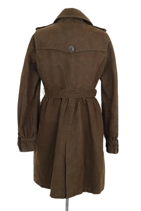 Manteau Burberry Kaki en Coton
