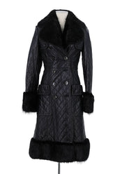 Manteau Burberry Noir en Cuir, taille S - Seconde Main