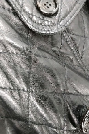 Manteau Burberry Noir en Cuir