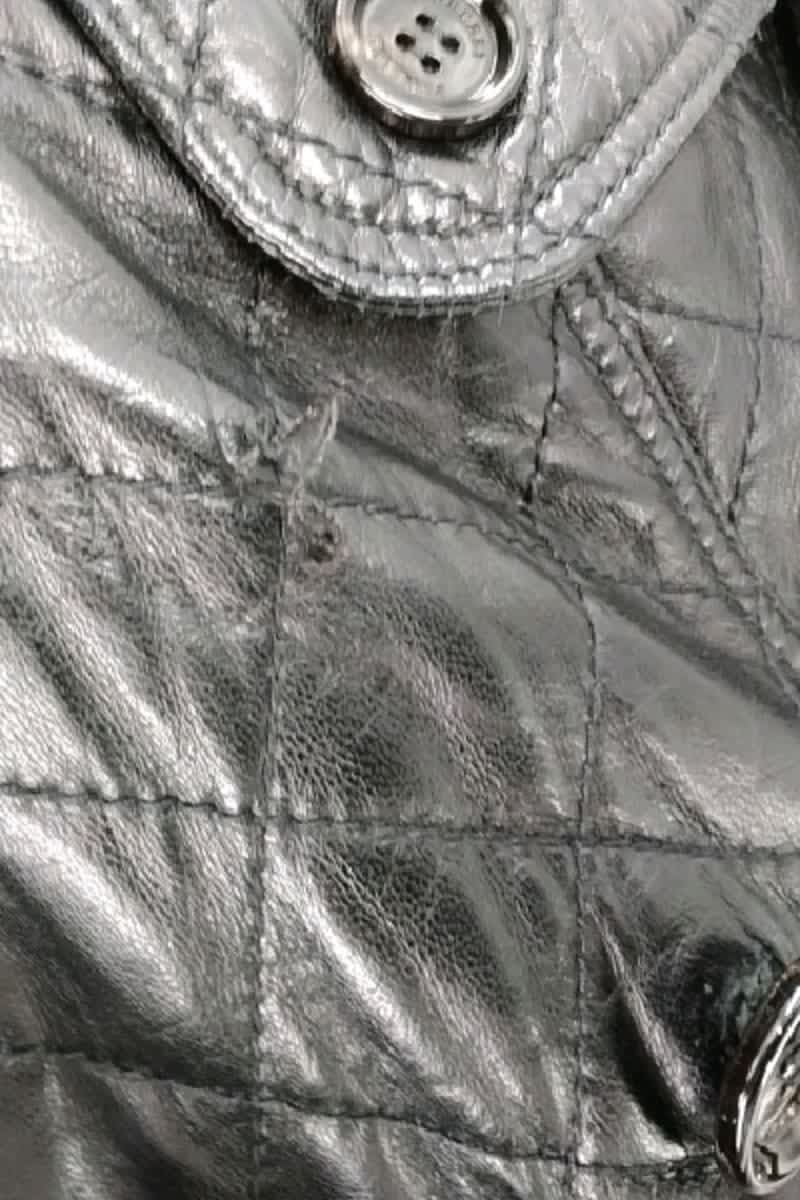 Manteau Burberry Noir en Cuir