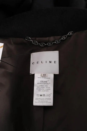 Manteau Celine Noir en Laine