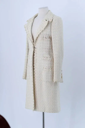 Manteau Chanel Beige en Coton
