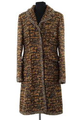 Manteau Chanel Multicolore en Tweed, taille XL - Seconde Main