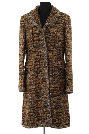 Manteau Chanel Multicolore en Tweed, taille XL - Seconde Main