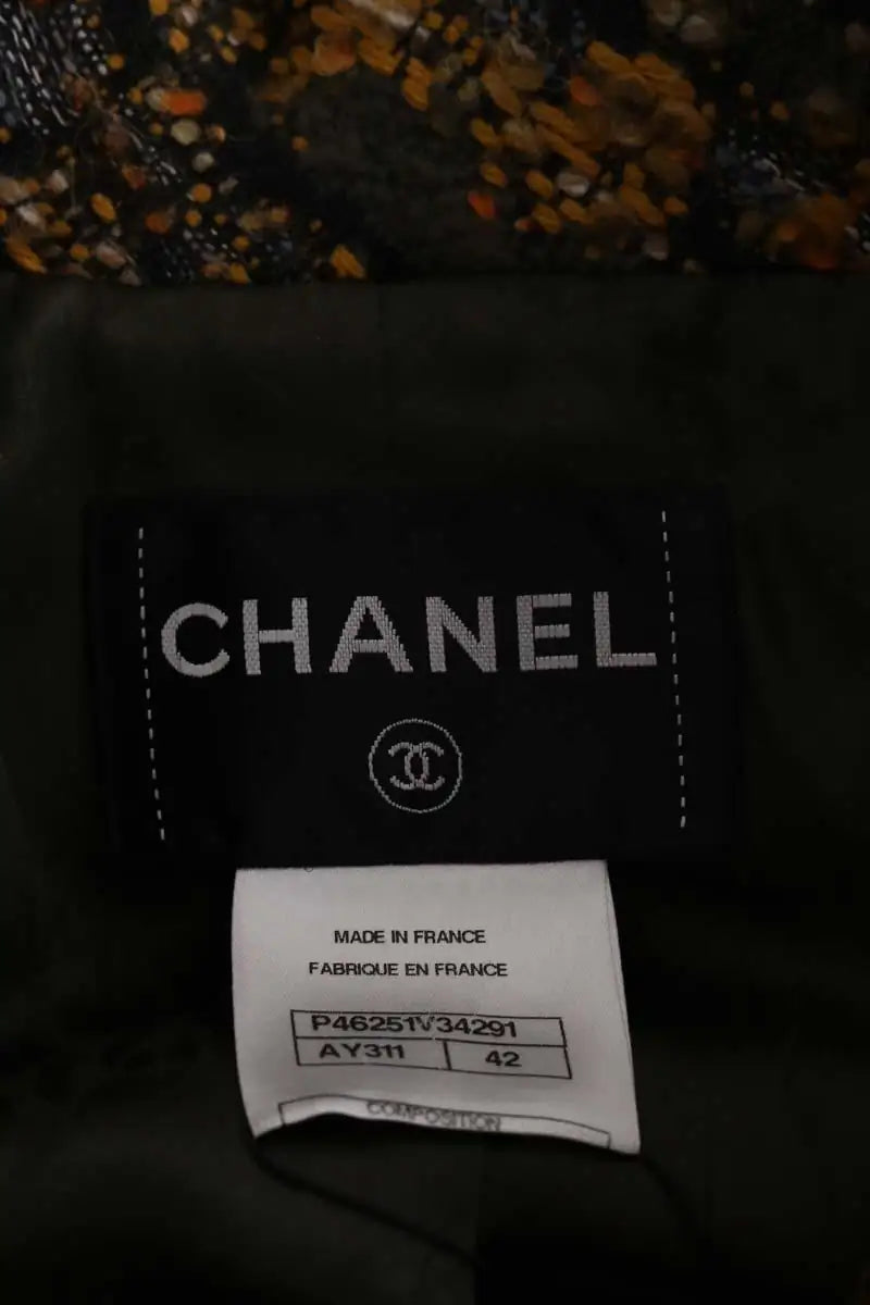 Manteau Chanel Multicolore en Tweed