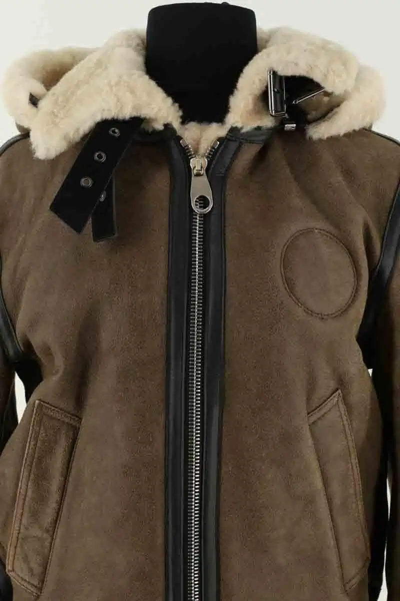 Manteau Chloé Marron en Cuir