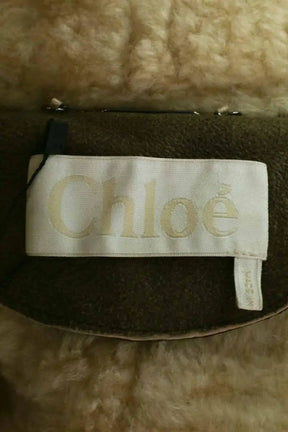 Manteau Chloé Marron en Cuir