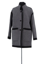 Manteau Claudie Pierlot Anthracite en Laine, taille M - Seconde Main