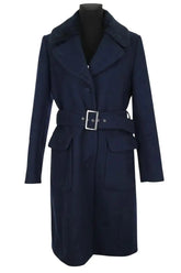 Manteau Claudie Pierlot Bleu en Laine, taille L - Seconde Main