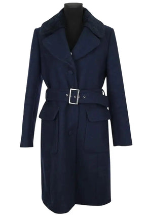 Manteau Claudie Pierlot Bleu en Laine, taille L - Seconde Main
