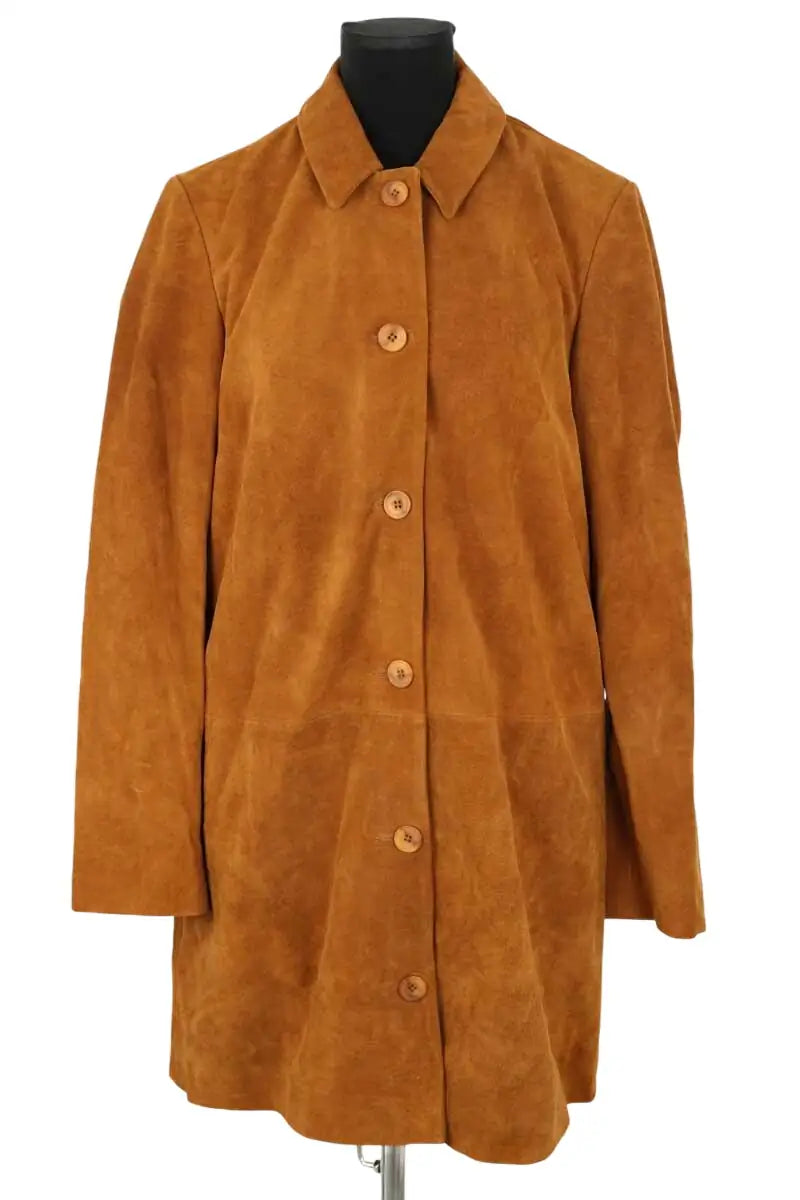 Manteau Claudie Pierlot Camel en Daim, taille M - Seconde Main