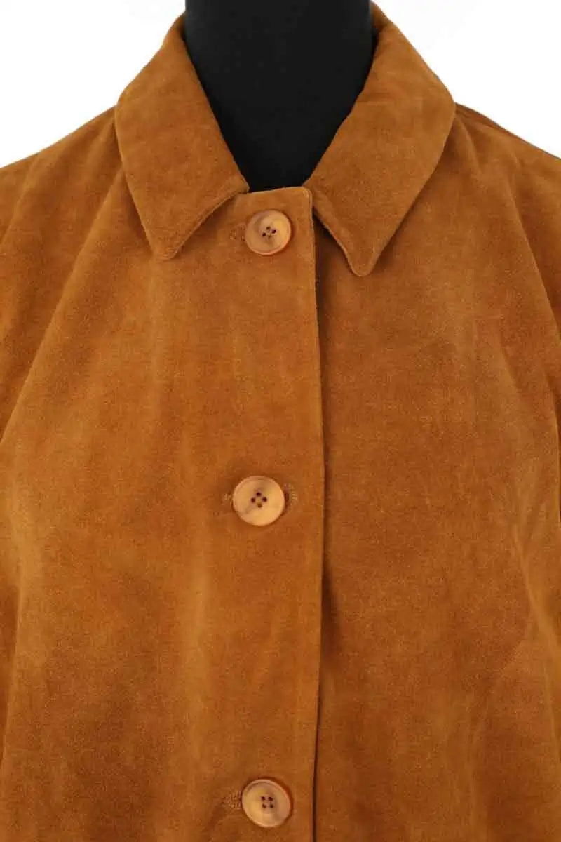 Manteau Claudie Pierlot Camel en Daim