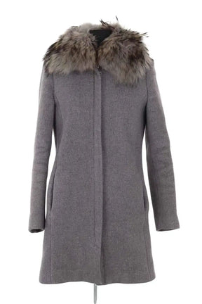 Manteau Claudie Pierlot Gris en Laine, taille M - Seconde Main
