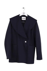 Manteau Claudie Pierlot Marine en Synthétique, taille XL - Seconde Main