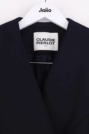Manteau Claudie Pierlot Marine en Synthétique