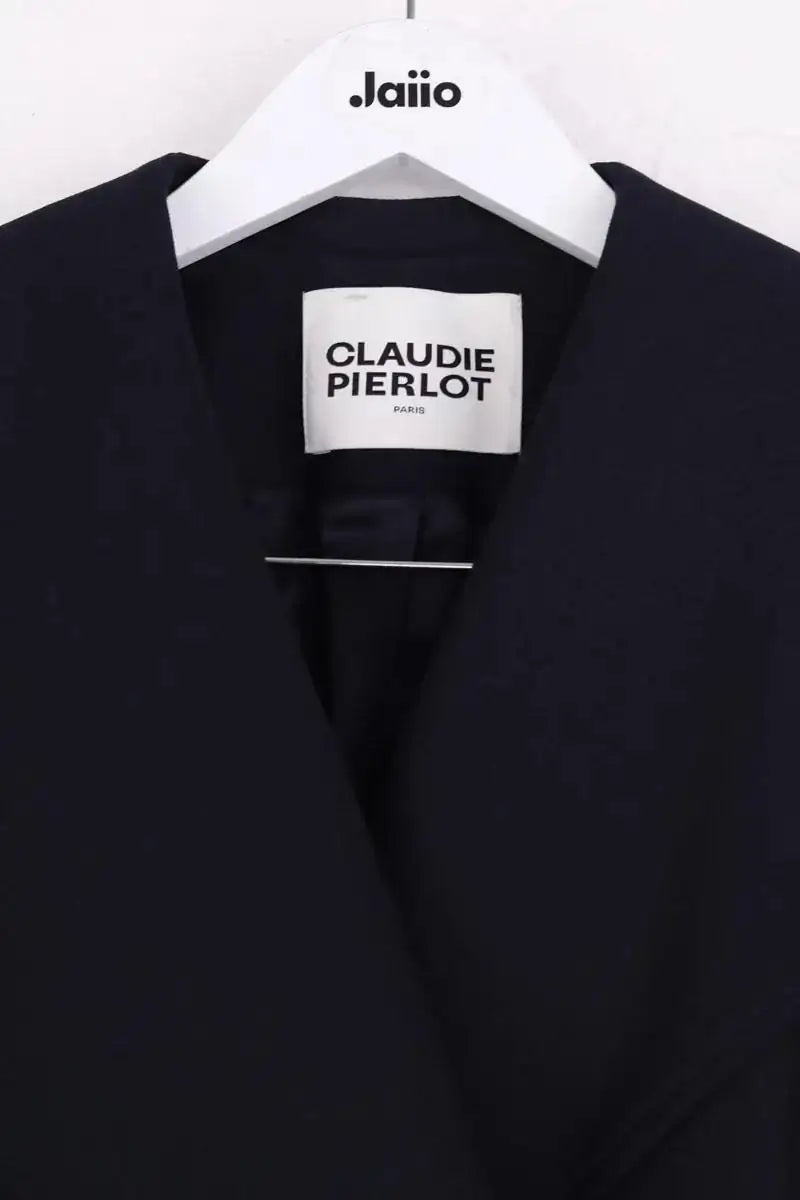 Manteau Claudie Pierlot Marine en Synthétique