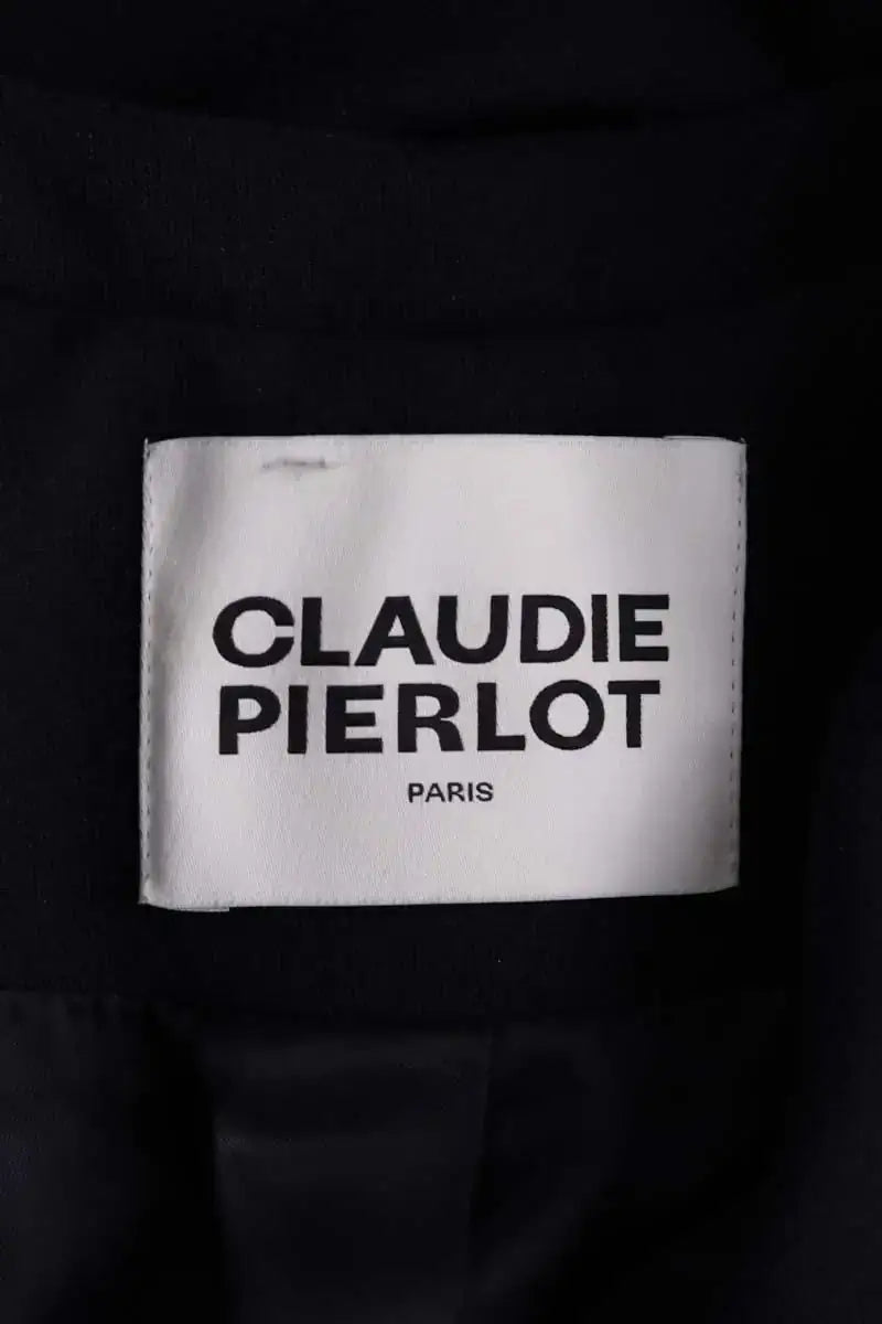 Manteau Claudie Pierlot Marine en Synthétique