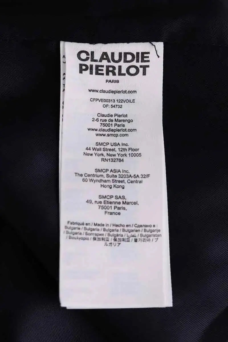 Manteau Claudie Pierlot Marine en Synthétique