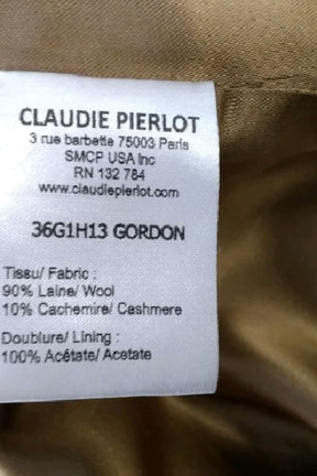 Manteau Claudie Pierlot Marron en Laine