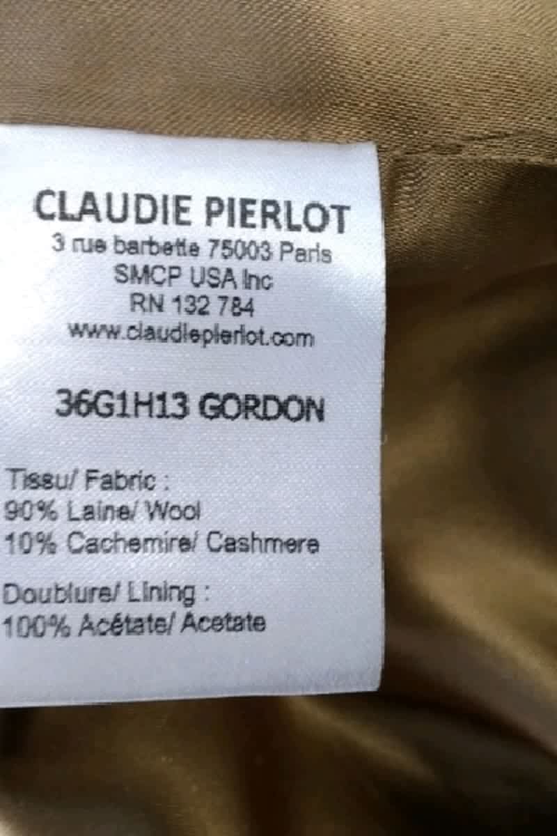 Manteau Claudie Pierlot Marron en Laine