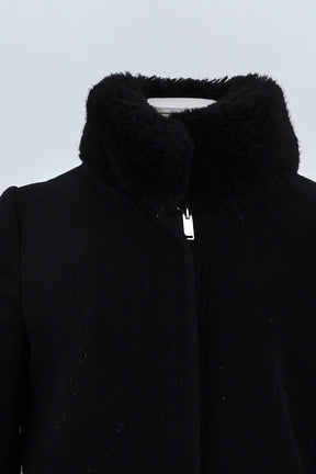 Manteau Claudie Pierlot Noir en Laine