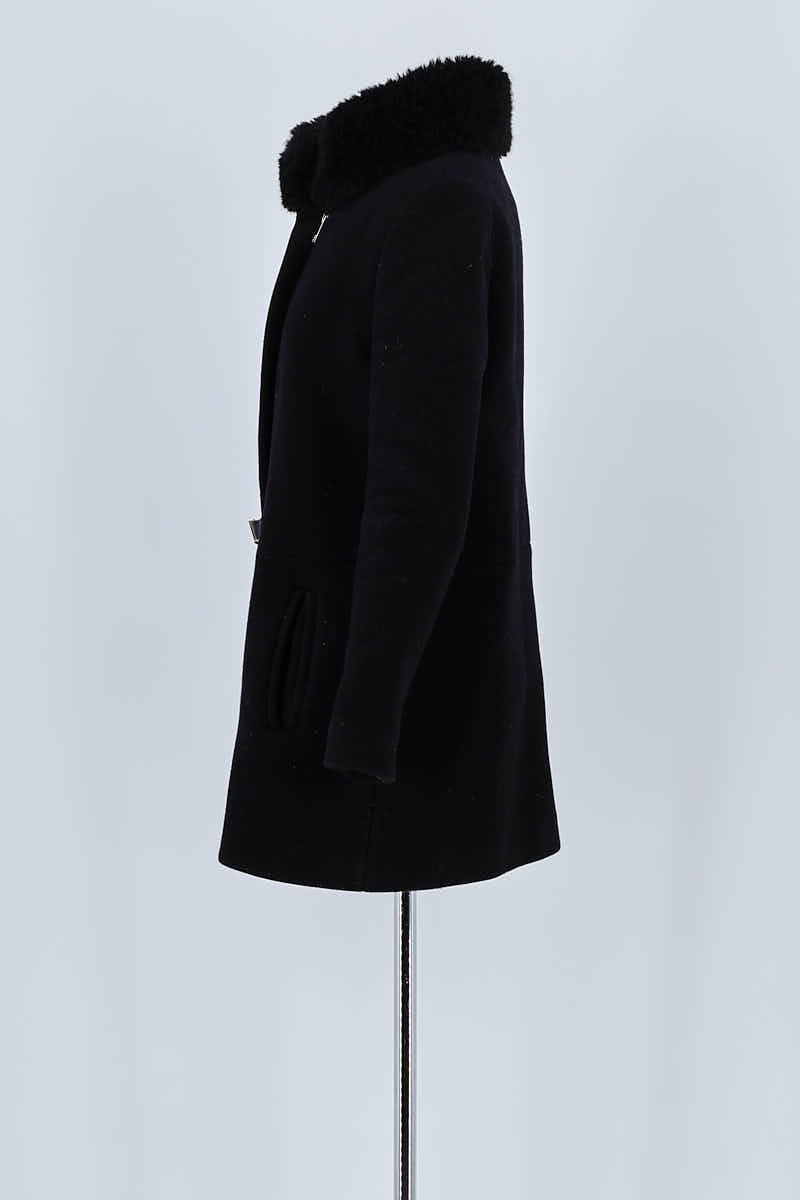 Manteau Claudie Pierlot Noir en Laine