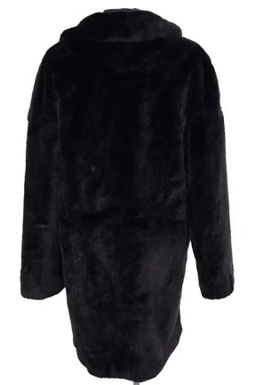 Manteau Claudie Pierlot Noir en Synthétique
