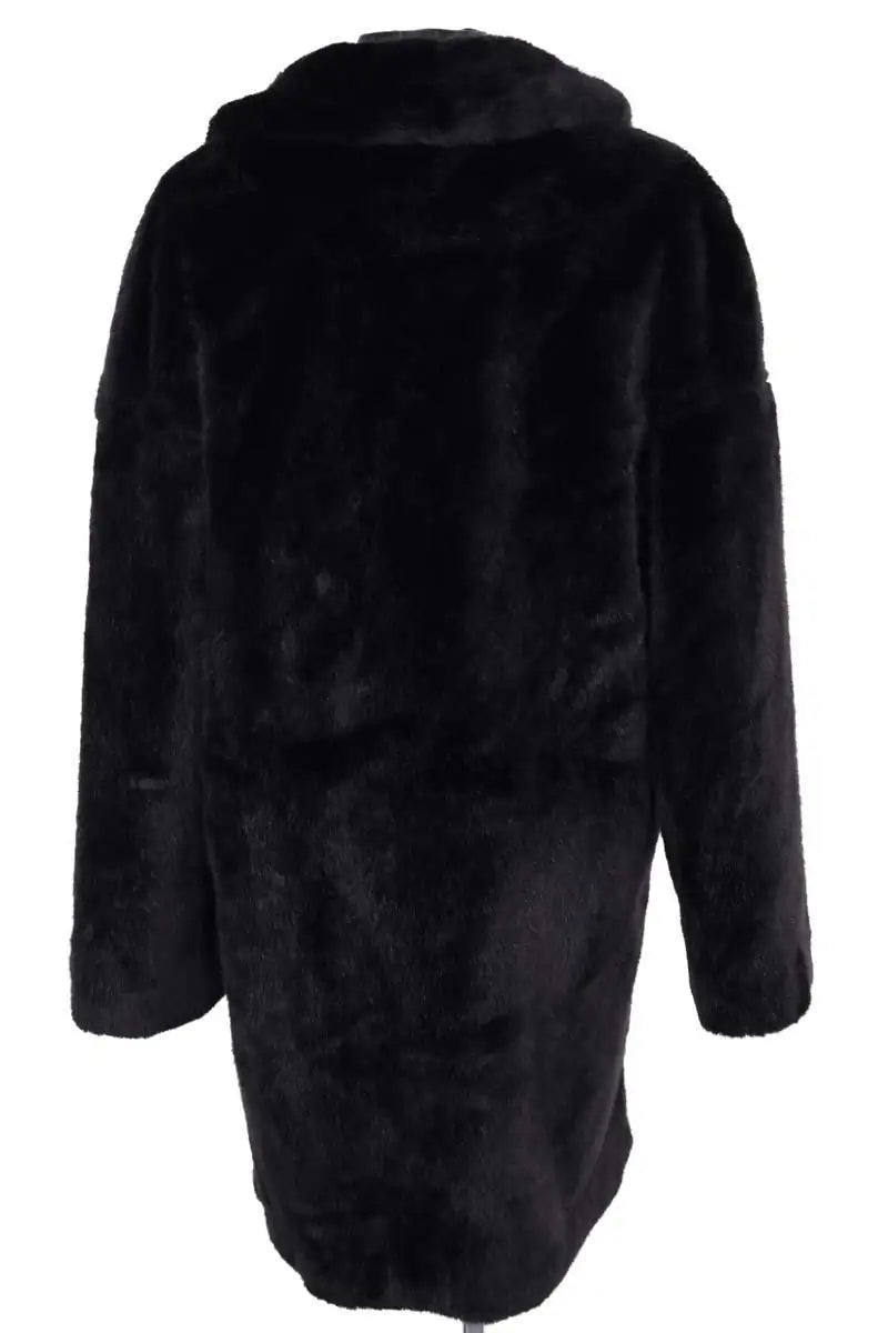 Manteau Claudie Pierlot Noir en Synthétique