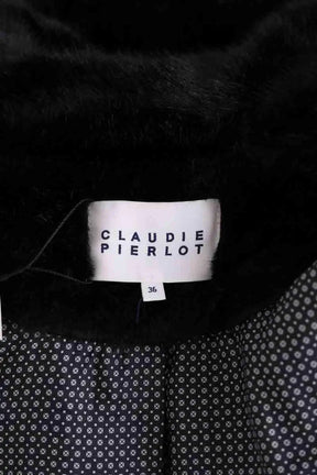 Manteau Claudie Pierlot Noir en Synthétique