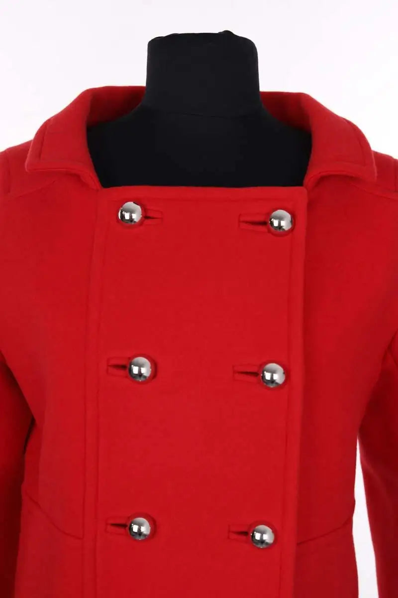 Manteau Courrèges Rouge en Laine