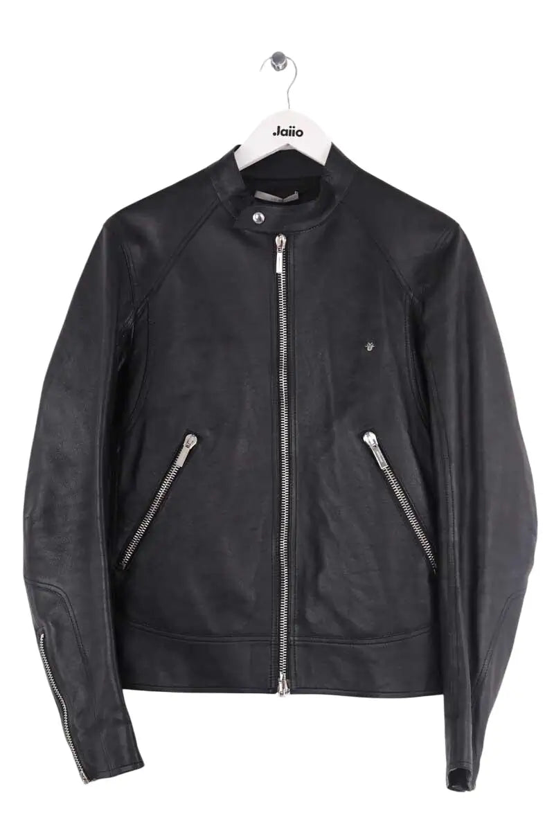 Manteau Dior Noir en Cuir, taille M - Seconde Main