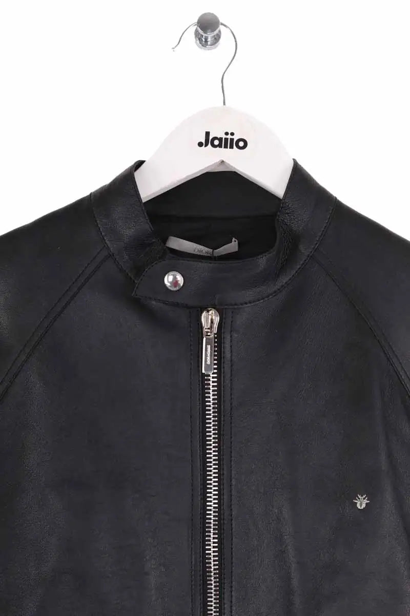 Manteau Dior Noir en Cuir