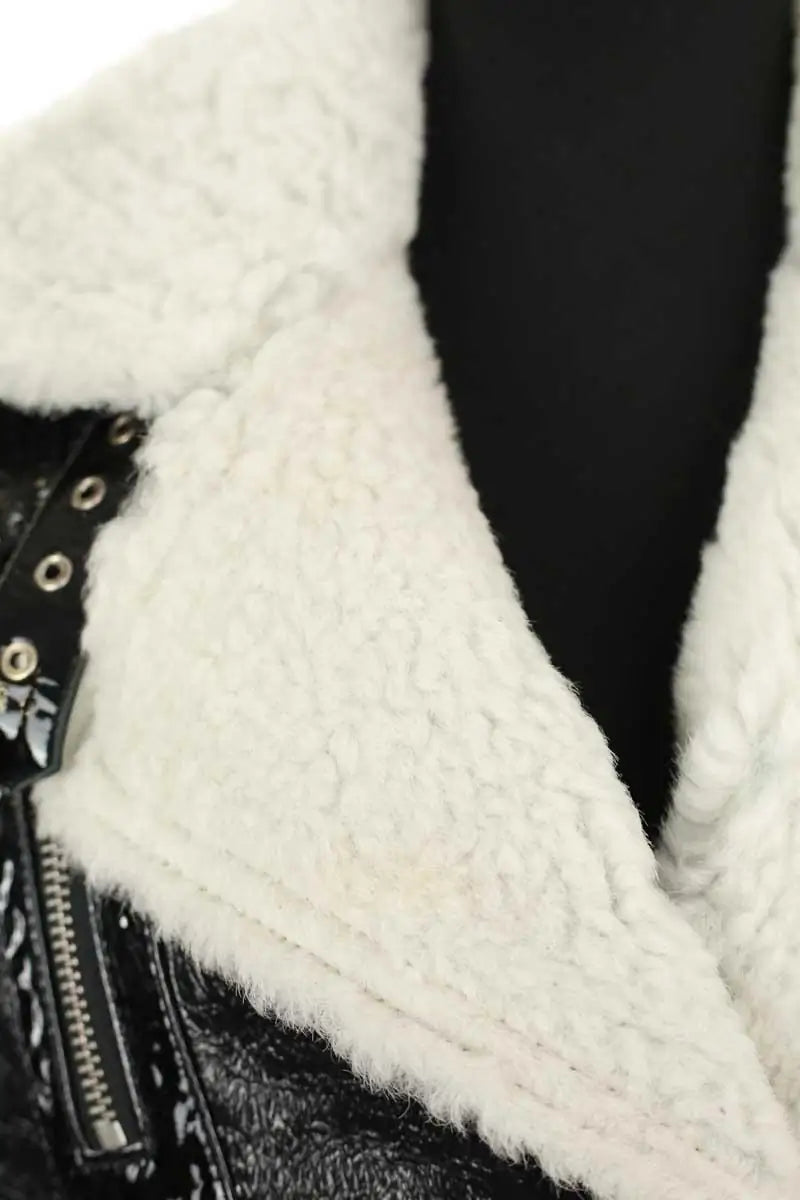 Manteau Each X Other Noir en Fourrure