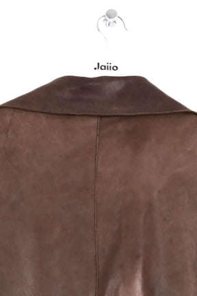 Manteau Emporio Armani Marron en Cuir