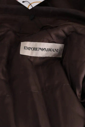 Manteau Emporio Armani Marron en Cuir