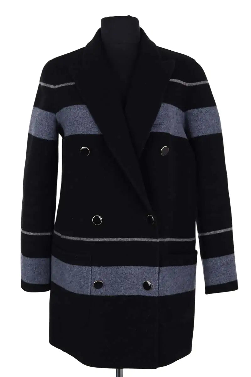 Manteau Emporio Armani Noir en Laine, taille XL - Seconde Main