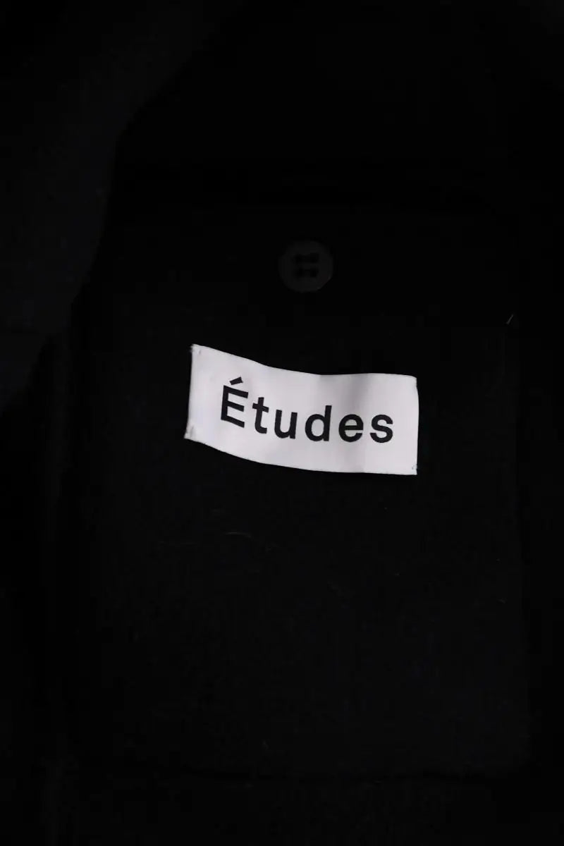 Manteau Etudes Noir en Laine