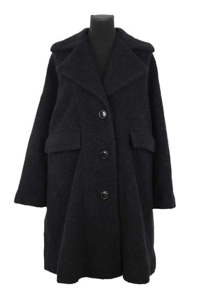 Manteau Ganni Noir en Laine, taille S - Seconde Main