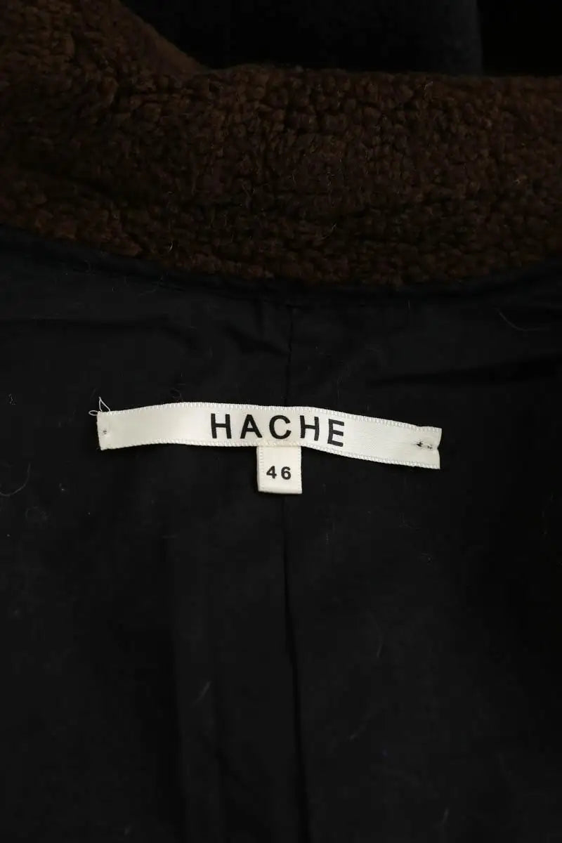 Manteau Hache Marron en Laine