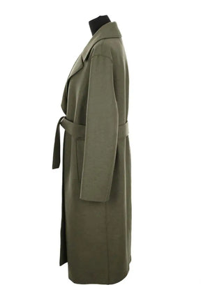 Manteau Harris Wharf London Kaki en Laine