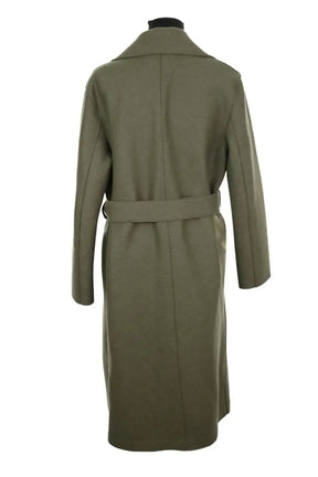 Manteau Harris Wharf London Kaki en Laine