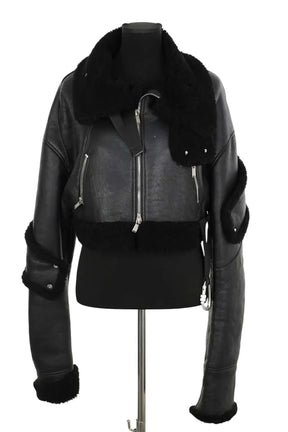 Manteau Heliot Emil Noir en Cuir, taille M - Seconde Main