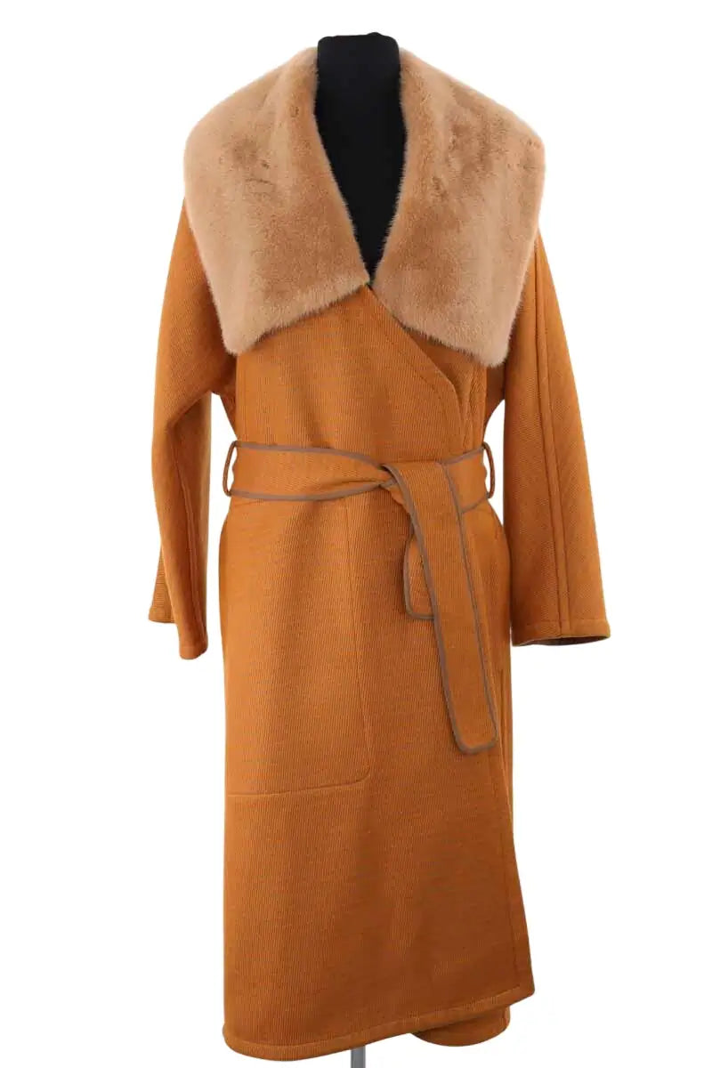 Manteau Hermès Camel en Cachemire, taille S - Seconde Main