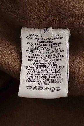 Manteau Hermès Camel en Cachemire