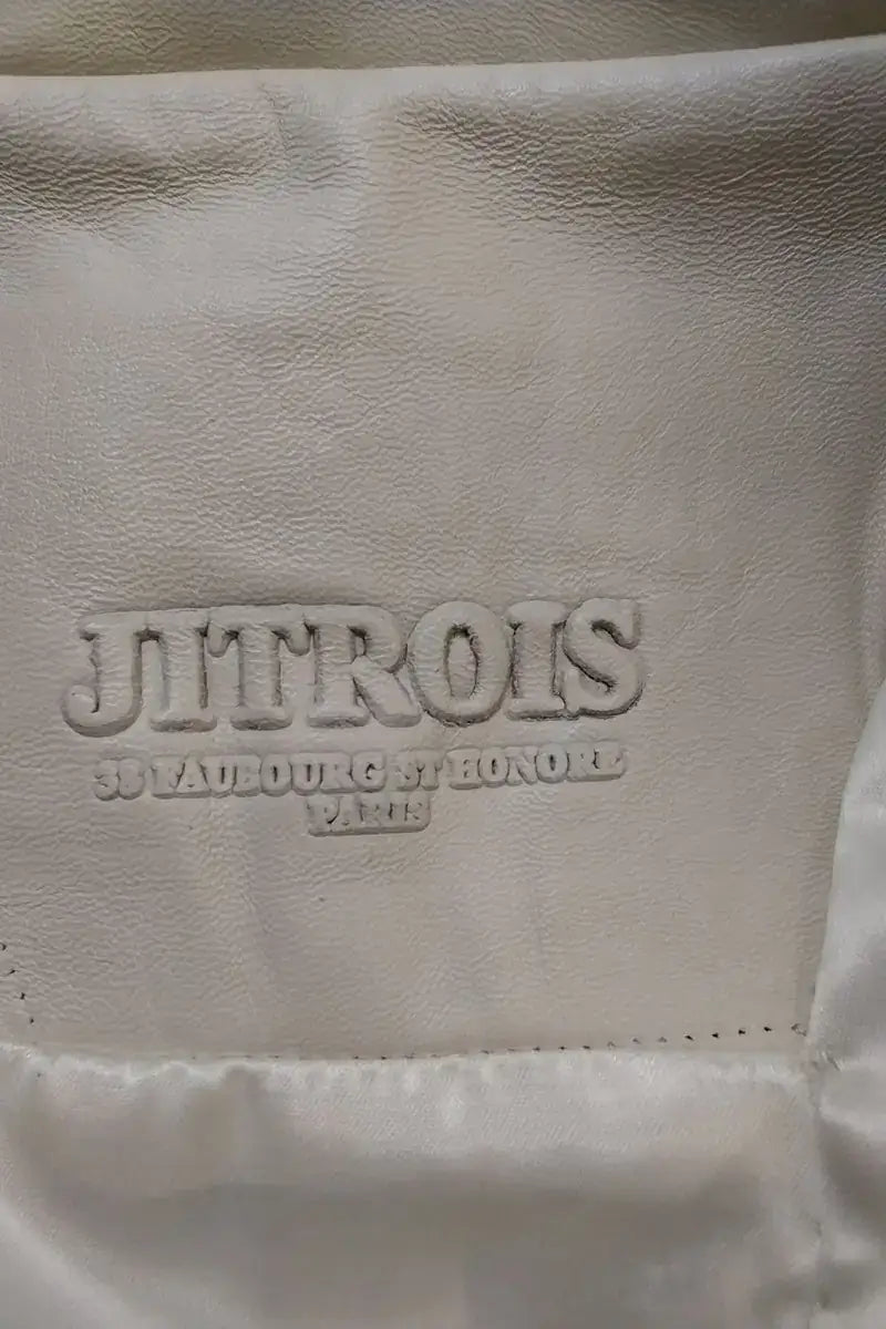 Manteau Jitrois Ecru en Cuir