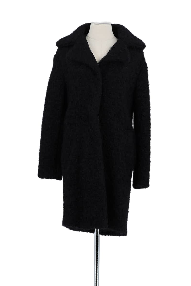 Manteau Karl Lagerfeld Noir en Laine, taille XS - Seconde Main
