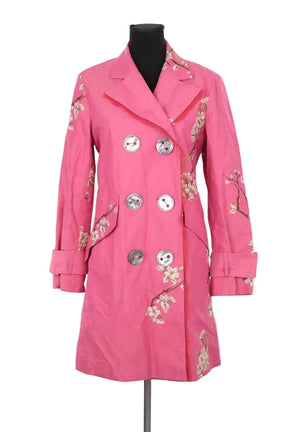 Manteau Kenzo Rose en Synthétique, taille M - Seconde Main