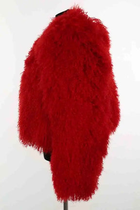 Manteau Leo Season Shearling coat Rouge en Cuir