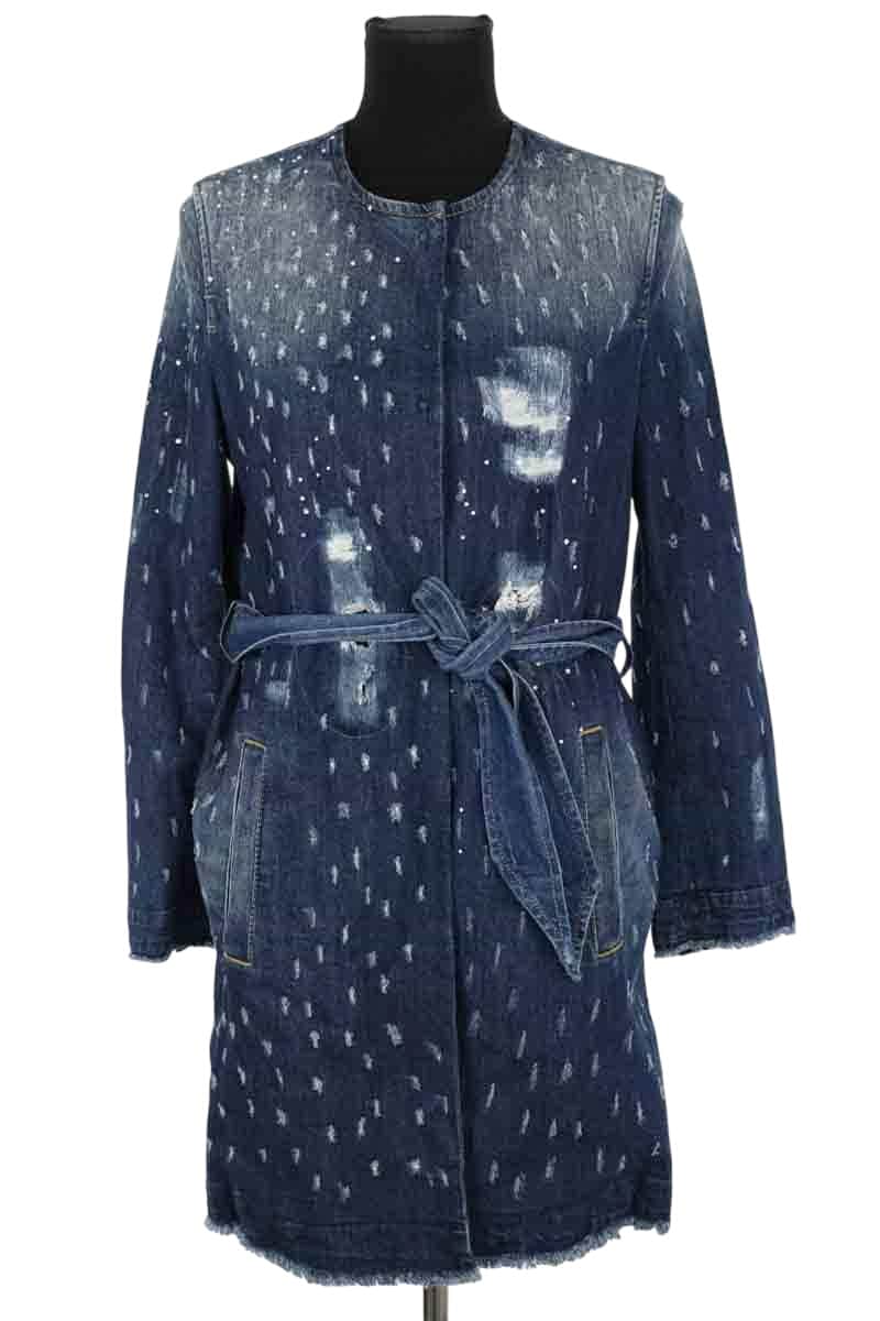 Manteau Liu Jo Bleu en Coton, taille L - Seconde Main