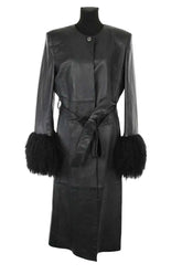 Manteau Magda Butrym Noir en Cuir, taille M - Seconde Main